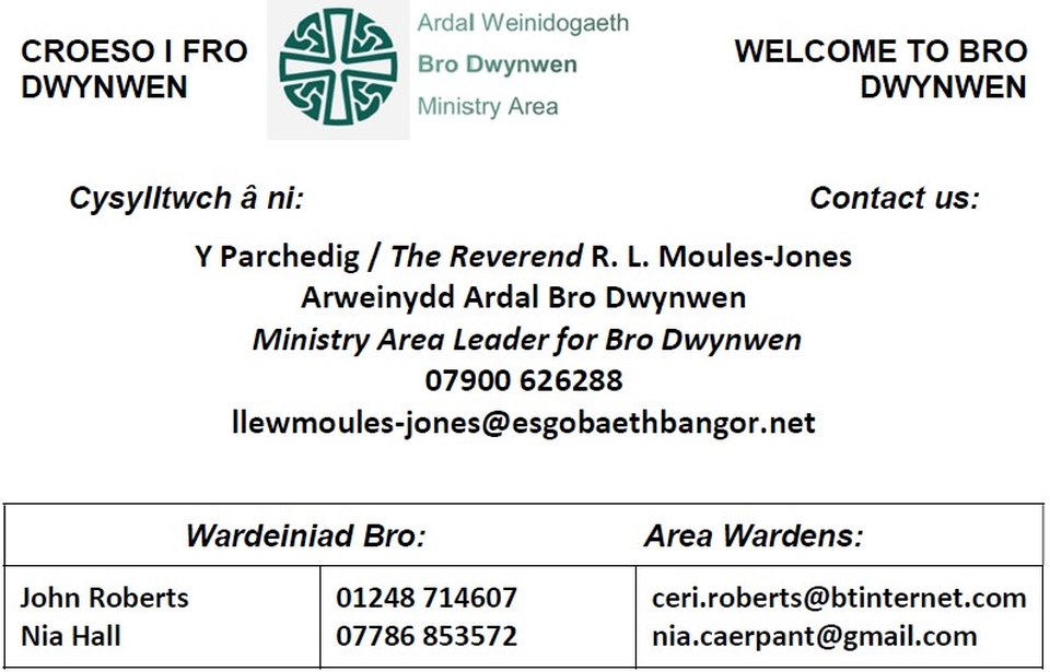 Gwybodaeth Cysylltu / Contact Info