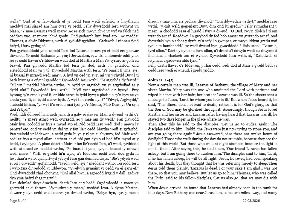 Darlleniadau'r wythnos  |  This week's readings