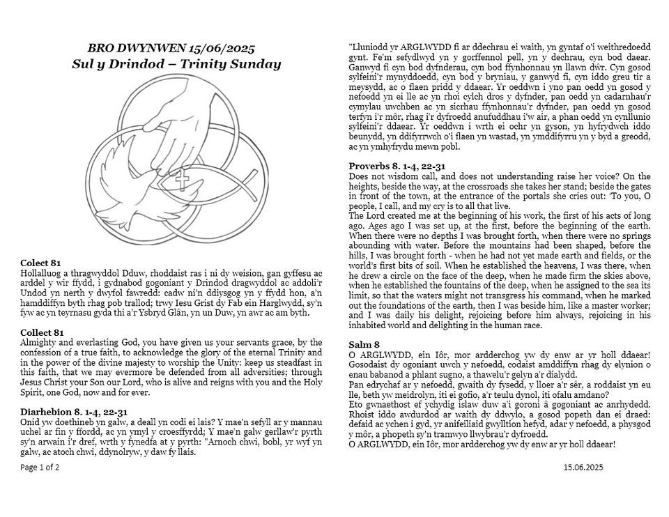 Darlleniadau'r wythnos  |  This week's readings